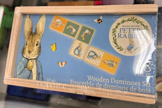 2016 Kids Preferred Peter Rabbit Wooden Dominoes Set 28 Pieces SEALED Childrens