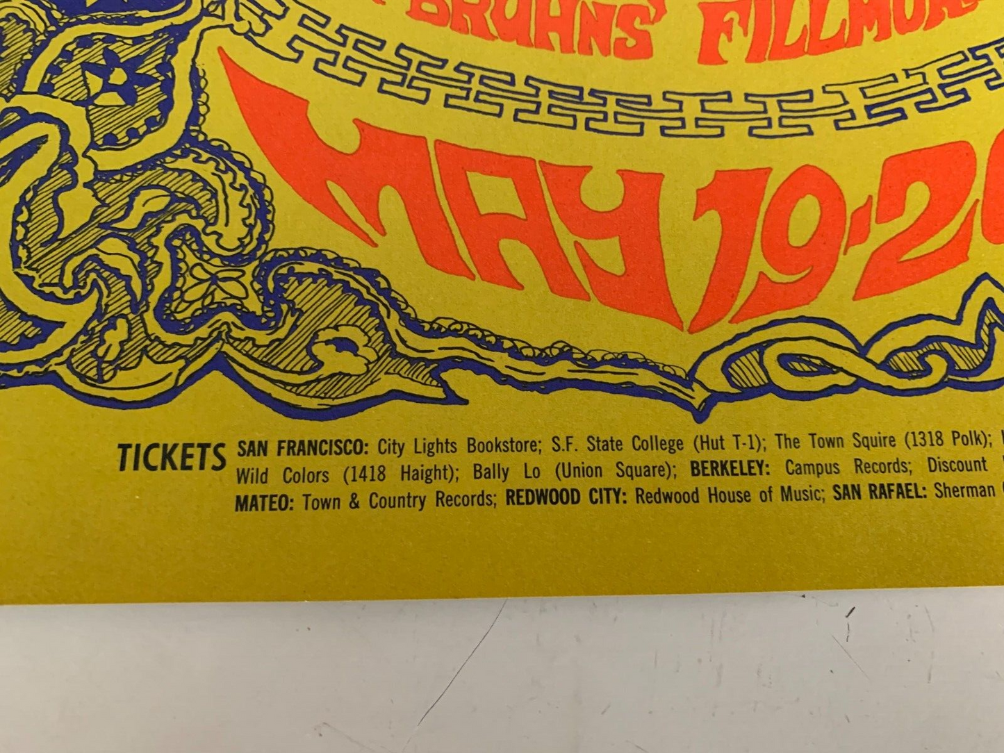 Bonnie MacLean - 1967 - Martha & The Vandellas Concert Poster OP 1st Edition