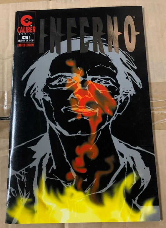 Caliber Comics "Inferno" #1B (1995) Variant Cover B&W Michael Gaydos