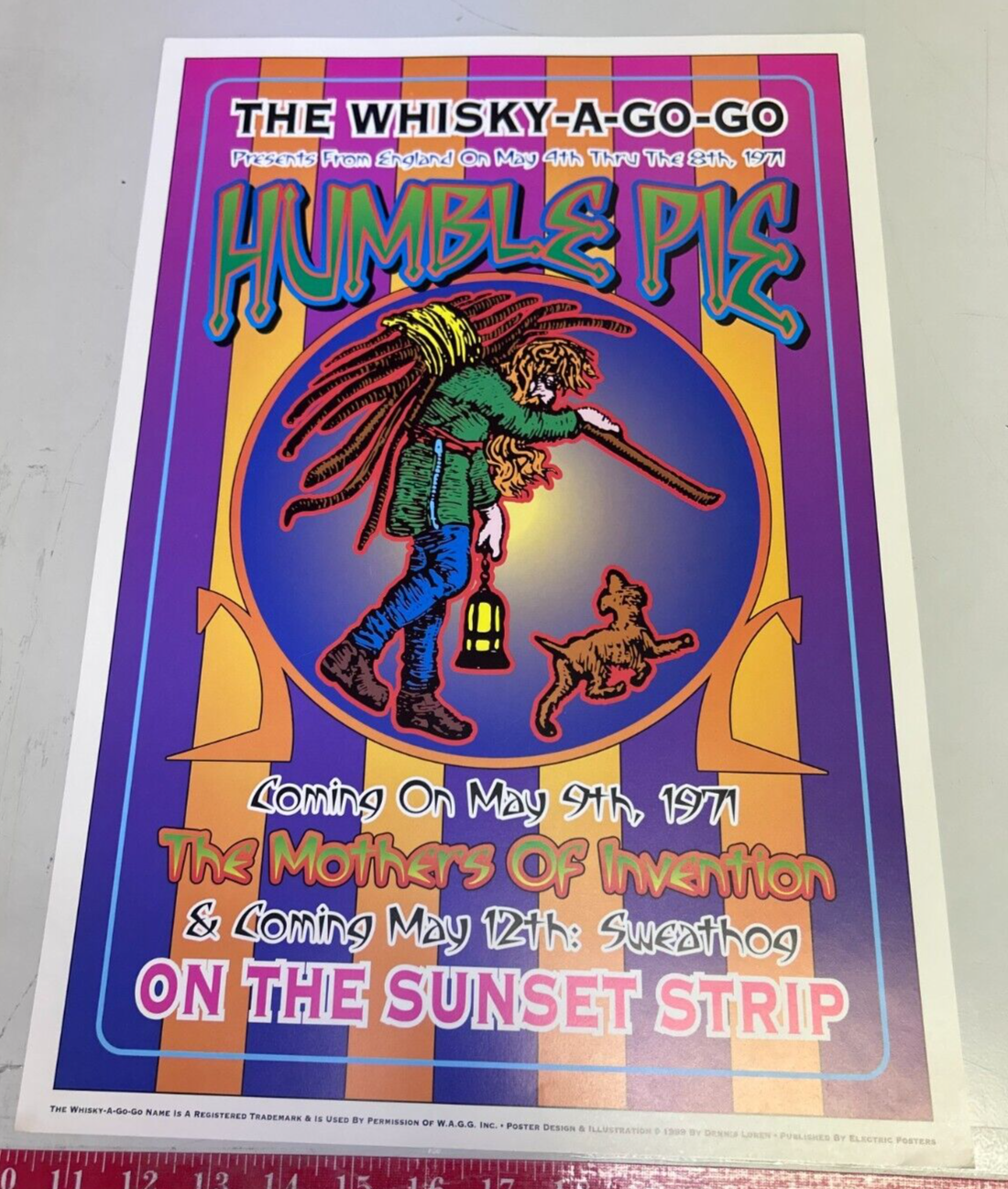 Dennis Loren - 1999 - Humble Pie Concert Poster Commemorative BGP Whisky A Go Go