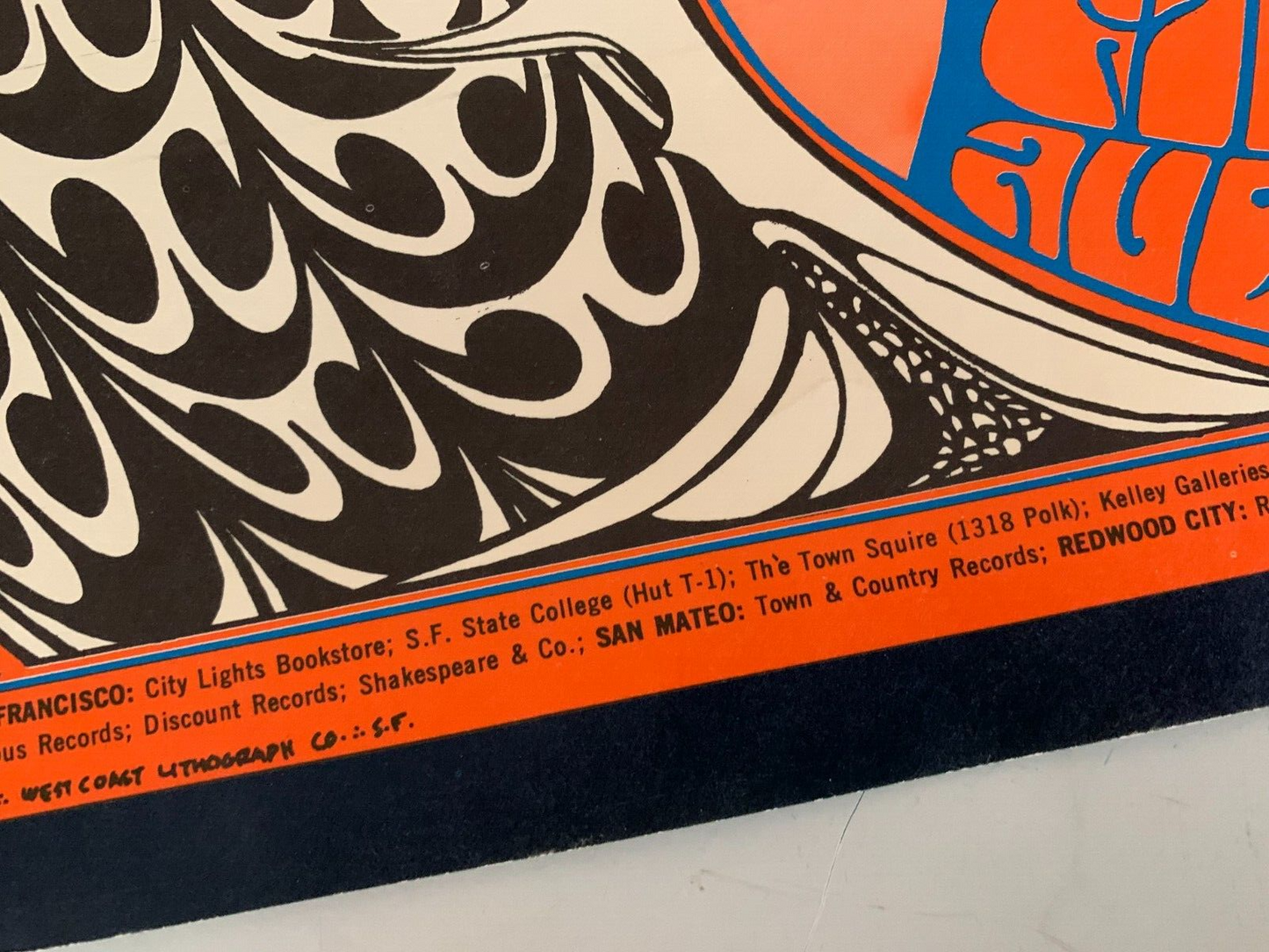 Wes Wilson - 1967 - The Byrds/Moby Grape Concert Poster OP 1st Edition Graham