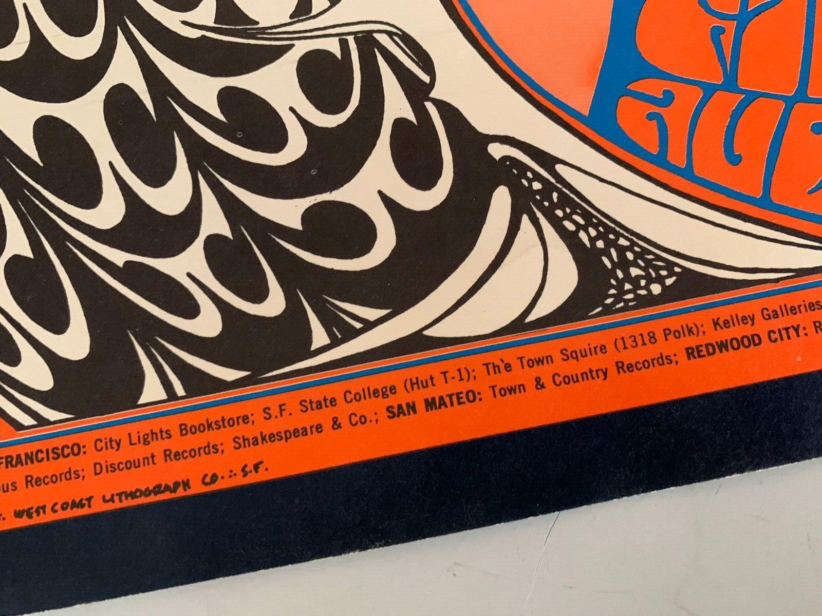 Wes Wilson - 1967 - The Byrds/Moby Grape Concert Poster OP 1st Edition Graham