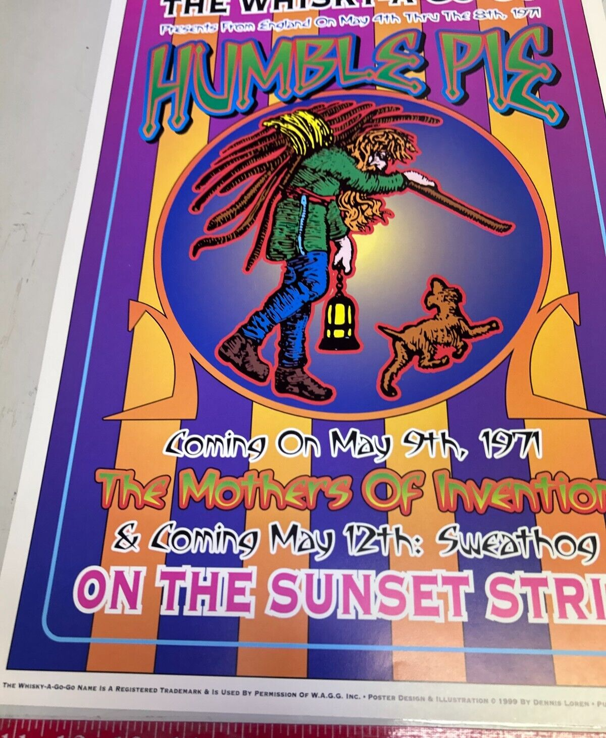 Dennis Loren - 1999 - Humble Pie Concert Poster Commemorative BGP Whisky A Go Go