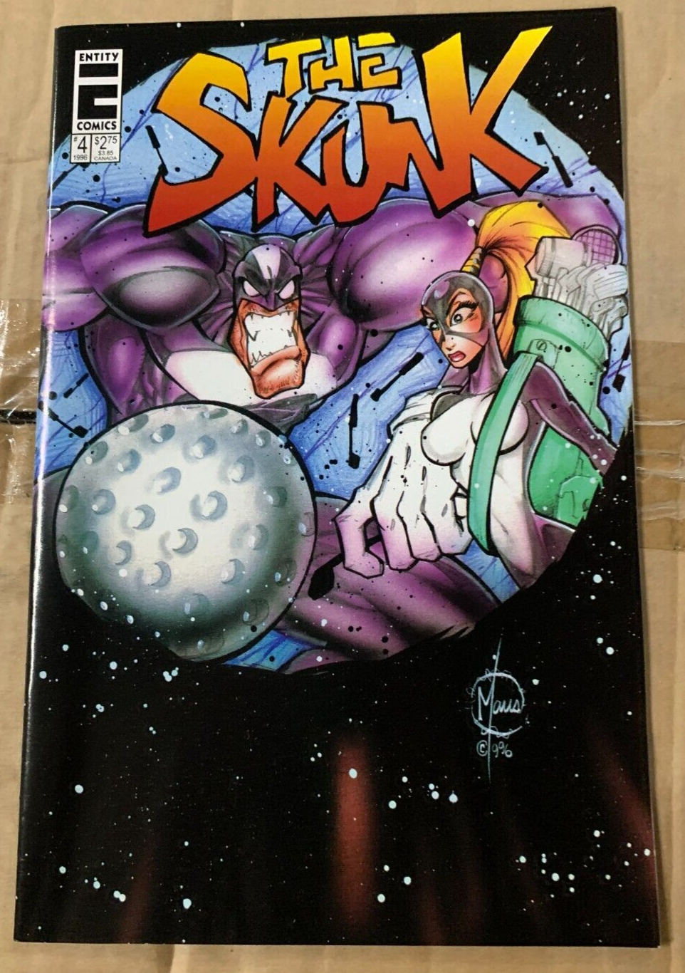 Entity "The Skunk" #4 (1996) Comic Book Art & Cover By Bill Maus The Tick