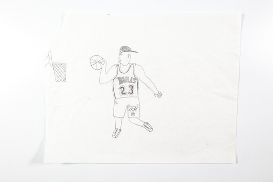 EYEDEA ARCHIVE- Eyedea Childhood Artwork 'Michael Jordan 23" OOAK Bulls