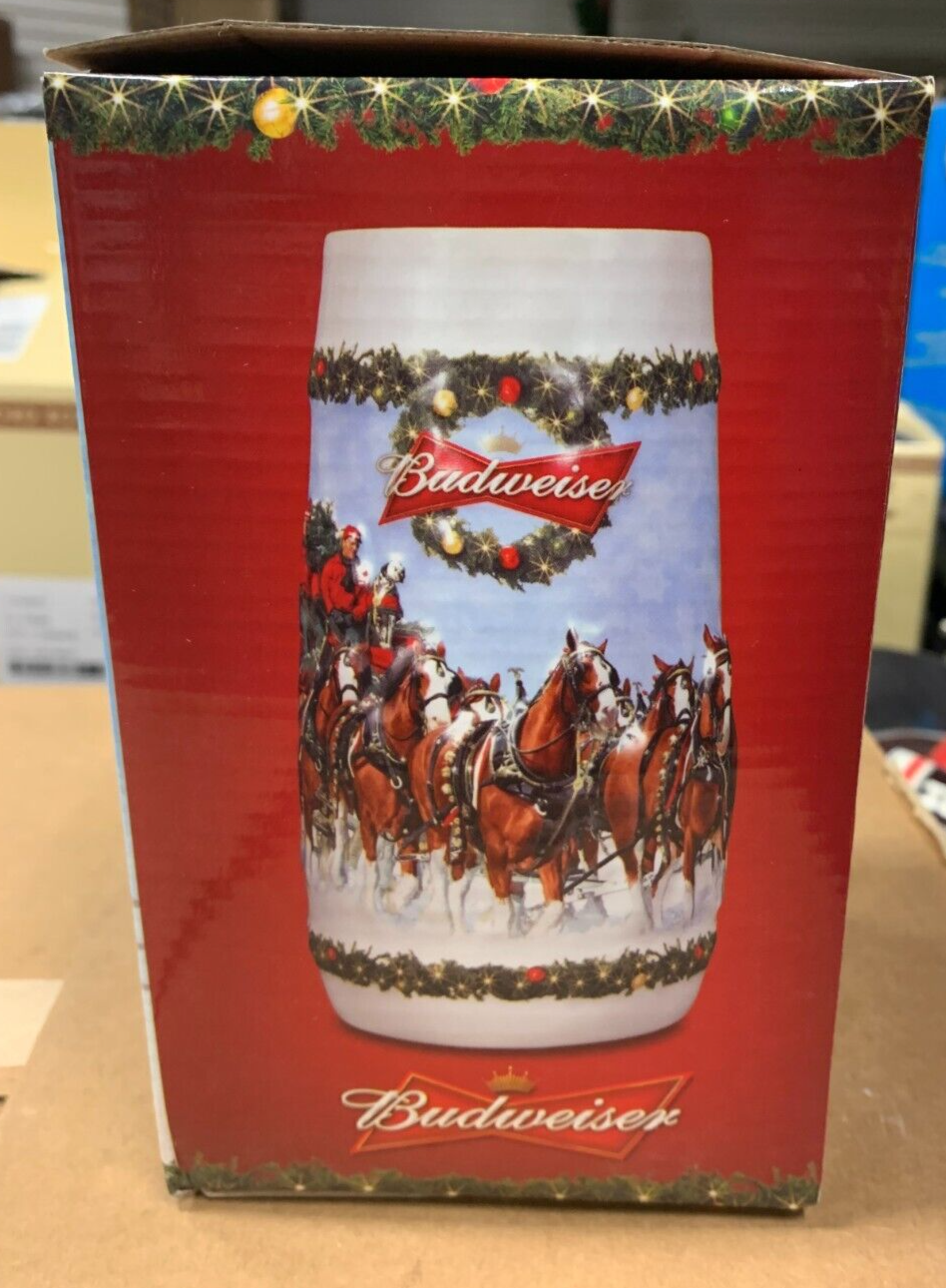 Budweiser 2009 Holiday Stein NIB "A Holiday Tradition" w/ COA Clydesdales Beer