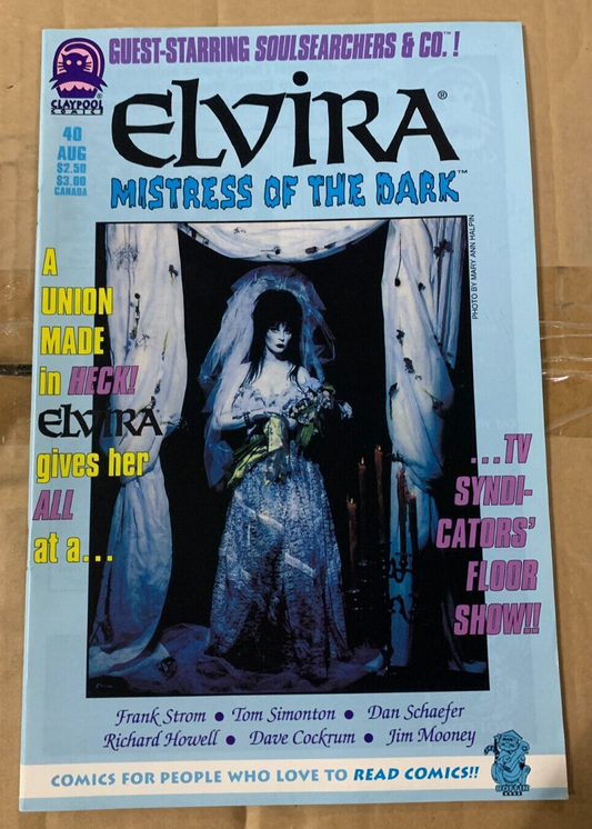 Claypool "Elvira: Mistress Of The Dark" #40 (1993) Comic Book Black & White