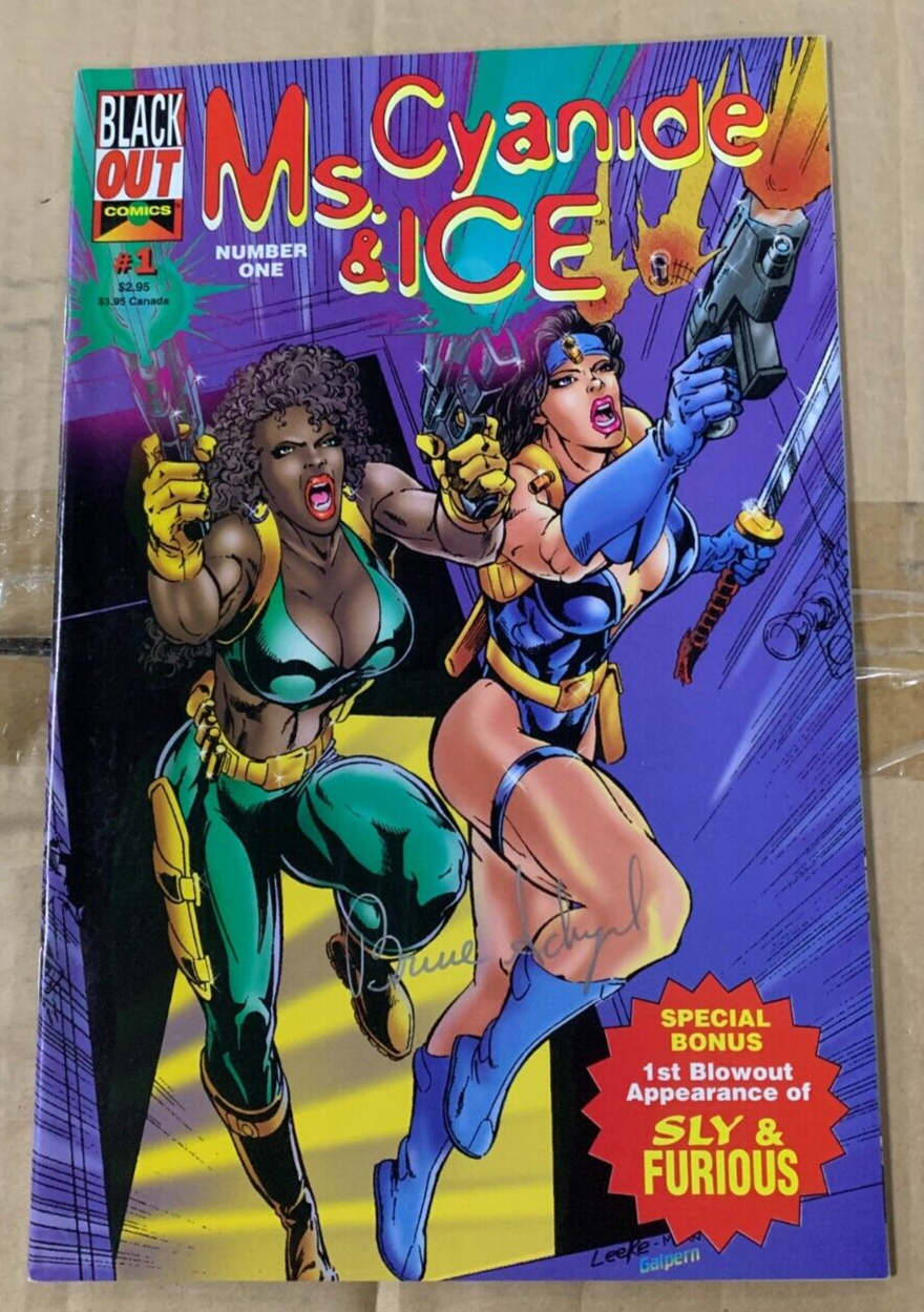 Blackout Comics "Ms. Cyanide & Ice" #1 (1995) Signed By Bruce Schoengood