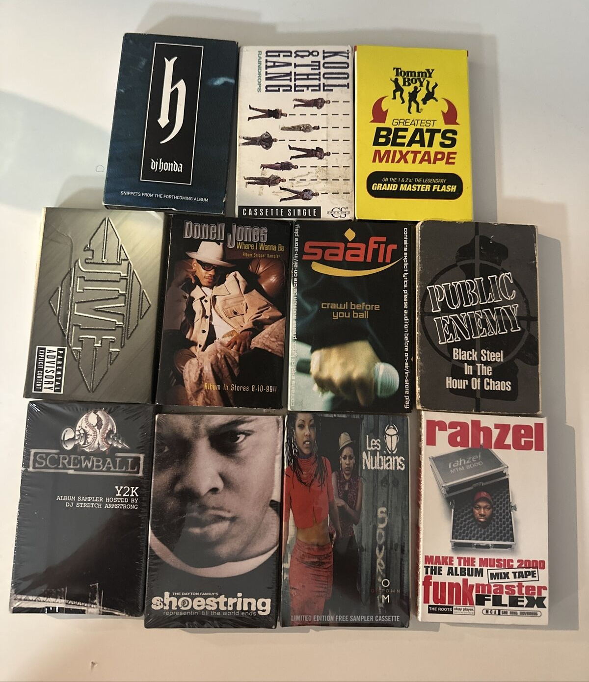 EYEDEA CASSETTE TAPE COLLECTION LOT OF 11 90's hip-hop Sampler  SEALED Tommy Boy