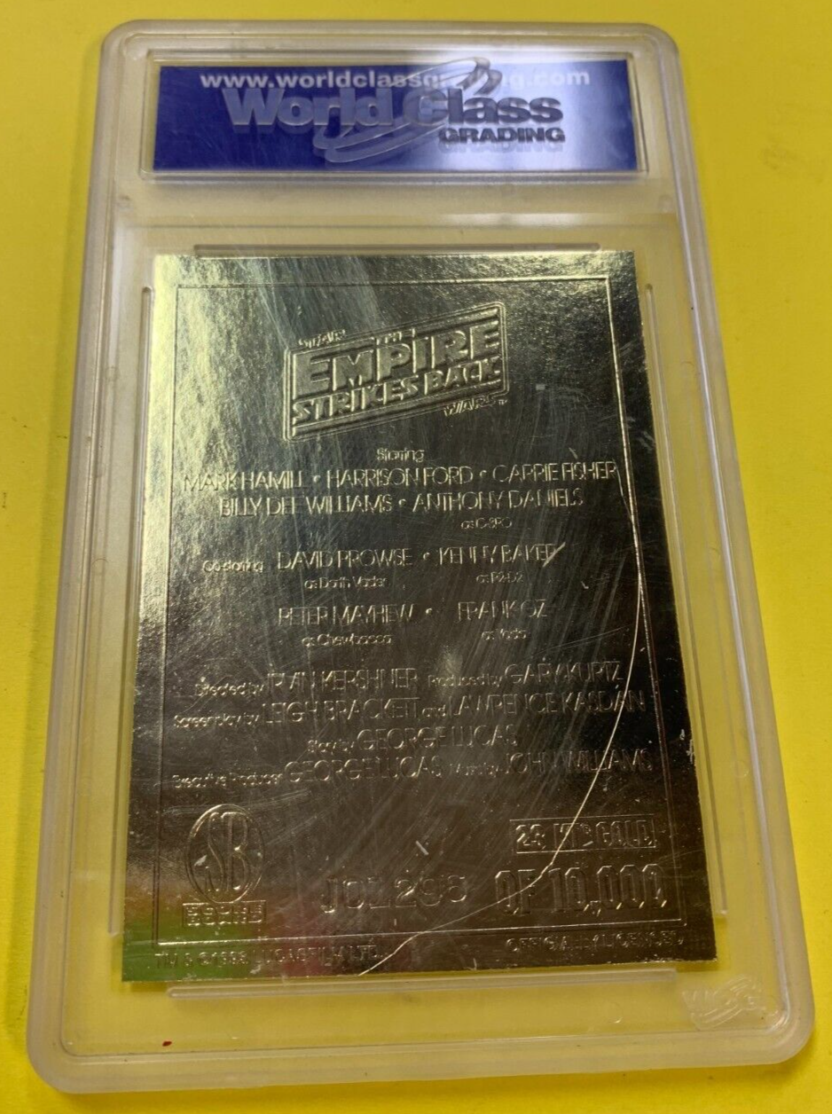 10 GEM MT GRADED 1996 Score Board 23 Karat Gold Star Wars Empire Strikes Back