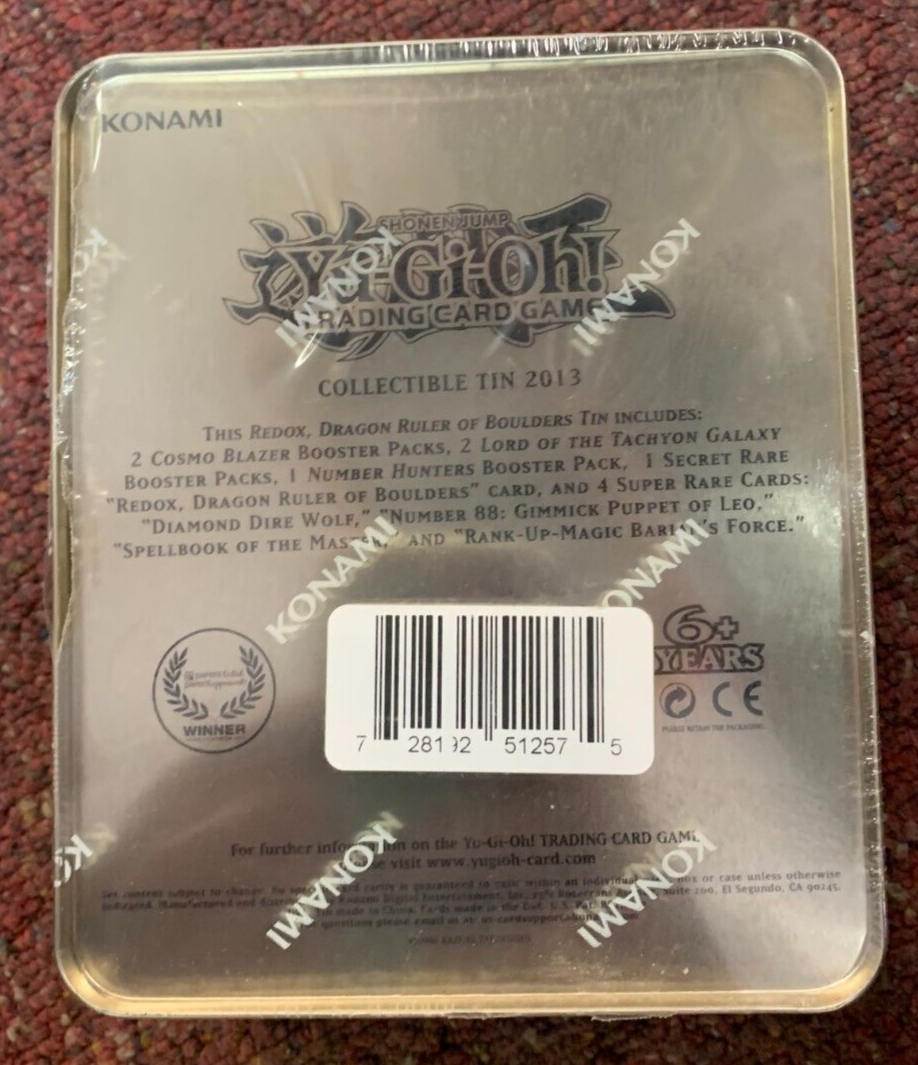 Yu-Gi-Oh! TCG Collectible Tin 2013 SEALED Redox, Dragon Ruler Of Boulders Konami