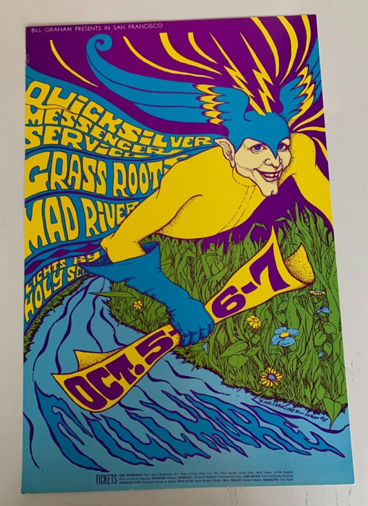 Bonnie MacLean - 1967 - Quicksilver Messenger Service Concert Poster 1st Edition