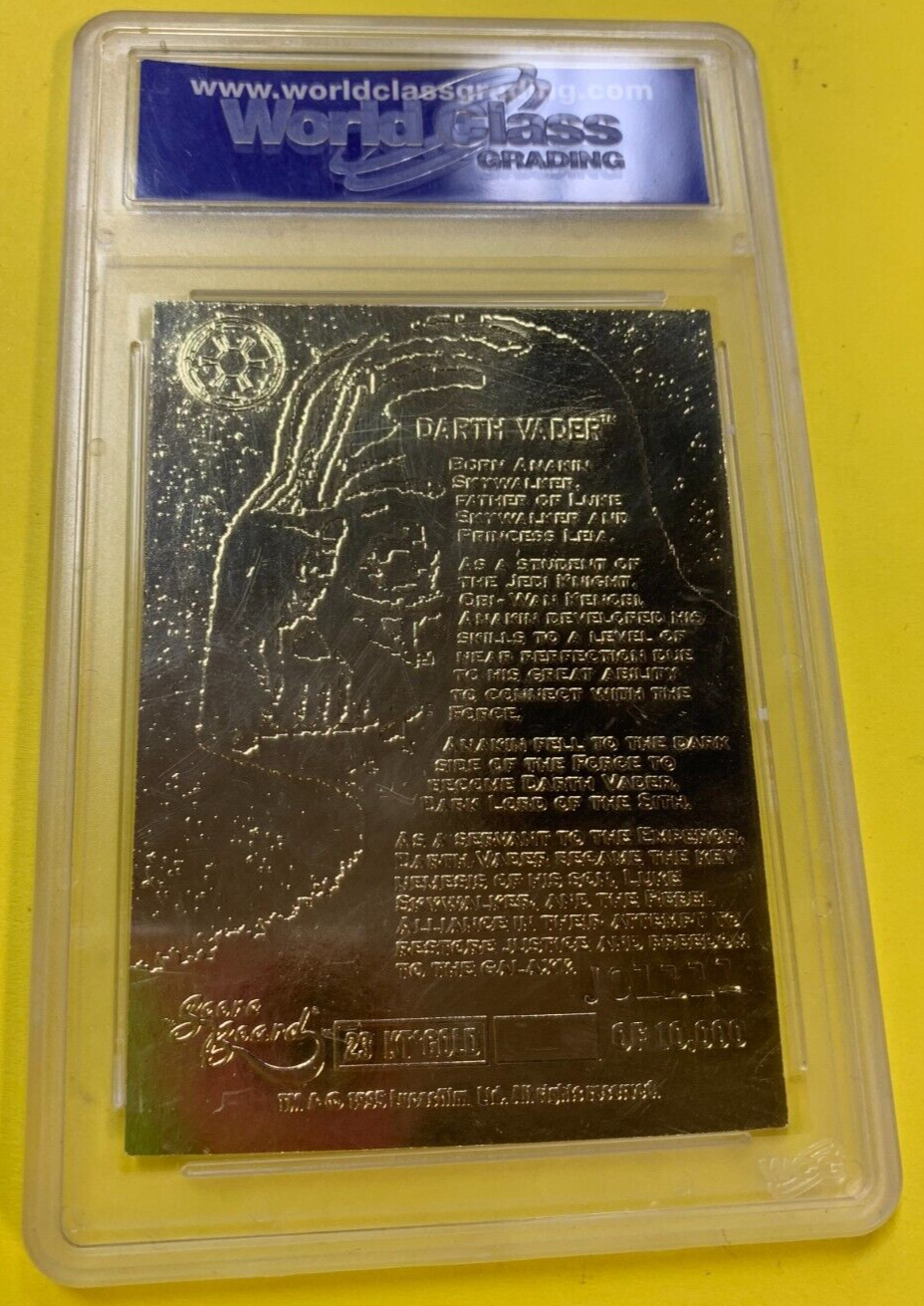 10 GEM MT GRADED 1995 Score Board 23 Karat Gold Star Wars Darth Vader WCG