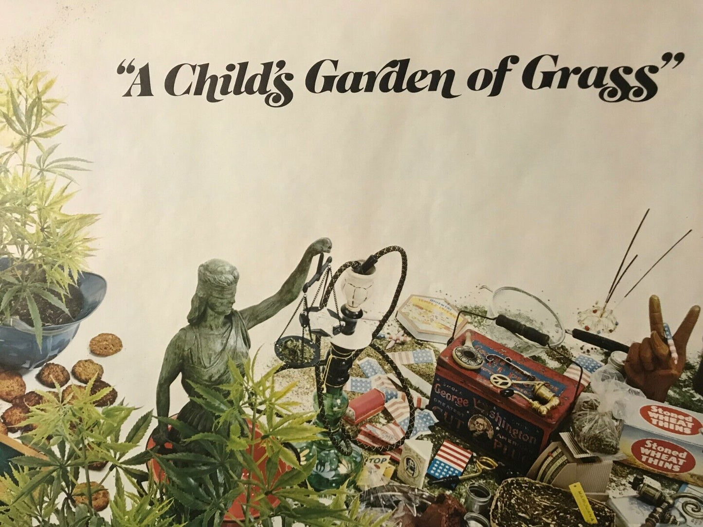 A Childs Garden of Grass Poster 35 1/2 x 22 1/2 Vintage 1971 Electra Records NOS