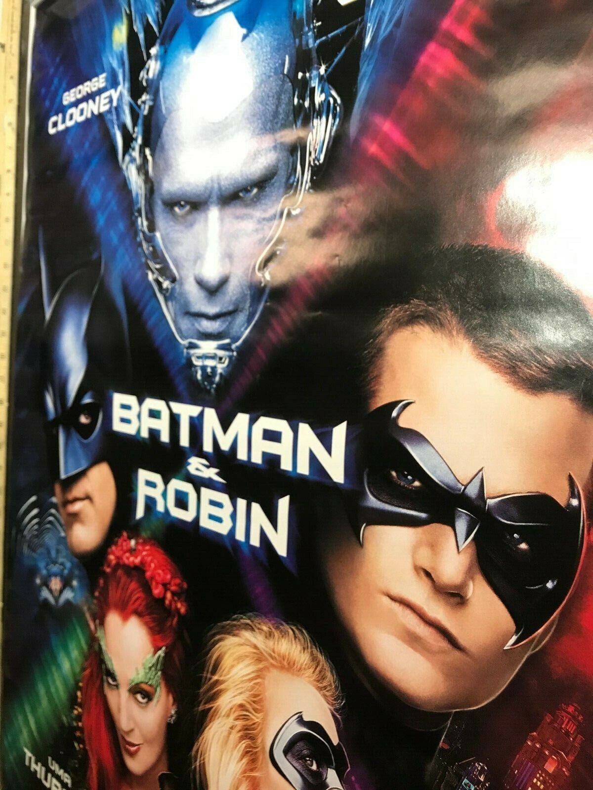 Batman and Robin Movie Poster 1997 Original George Clooney Arnold Schwarzenegger