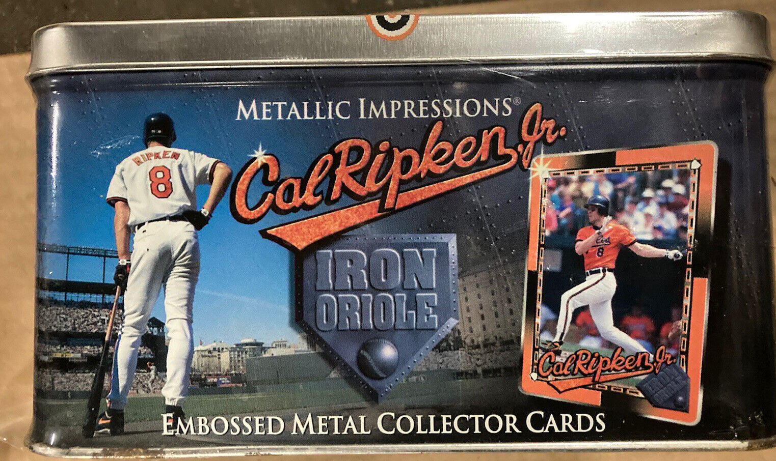 1995 METALLIC IMPRESSIONS CAL RIPKEN JR IRON ORIOLE TIN SET FACTORY SEALED RARE