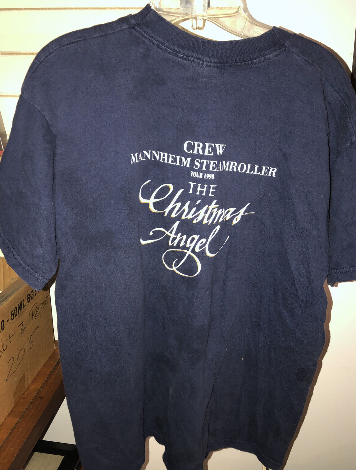 Vintage T Shirt - Mannheim Steamroller The Christmas Angel Blue Size XL