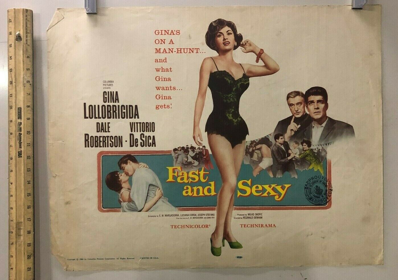 Fast and Sexy (Columbia, 1960). Half Sheet (22" X 28"). Comedy