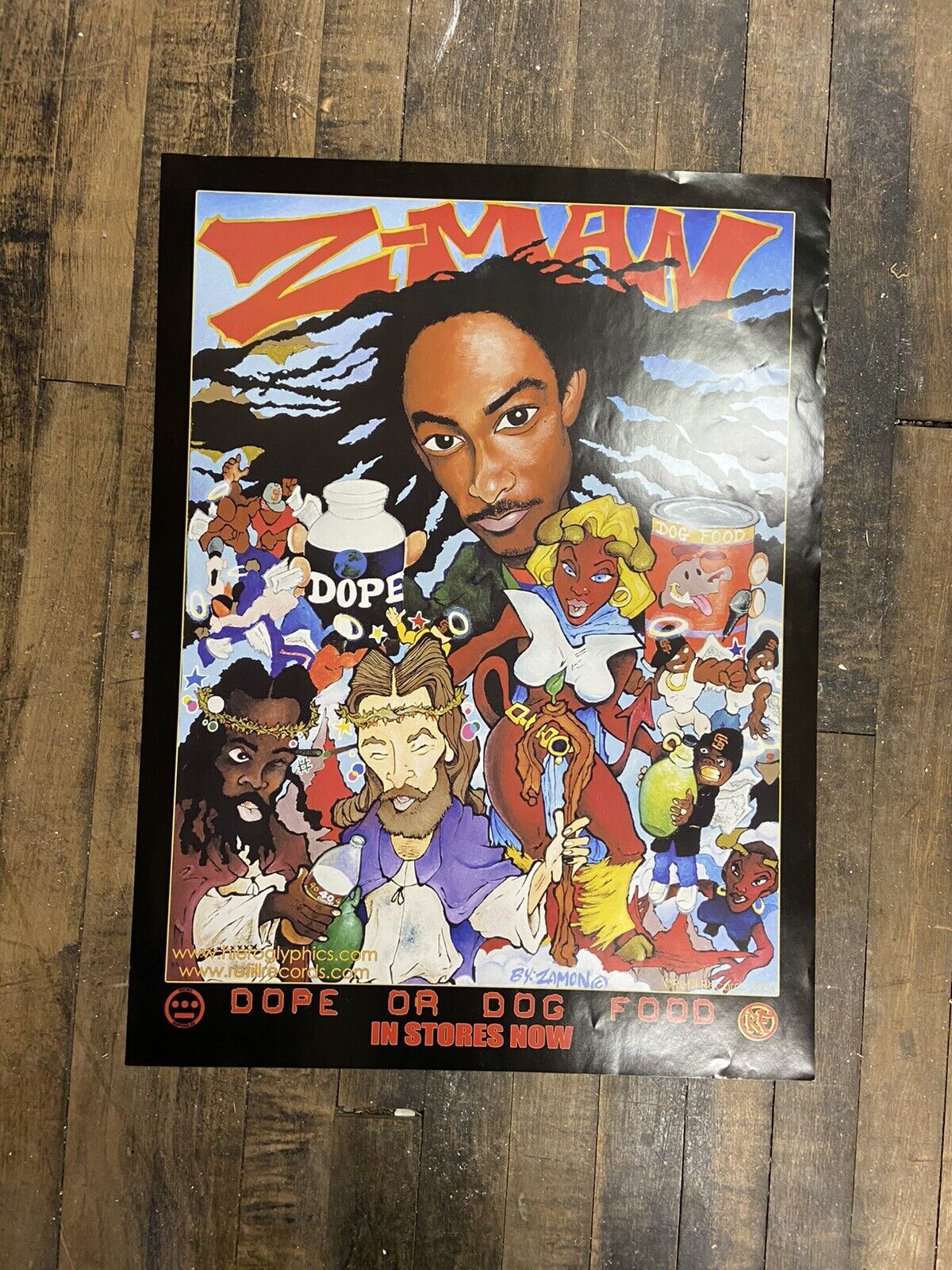 Z-MAN - Dope Or Dog Food 2003 Promotional Poster Bay Area Hip-Hop Rap Pharcyde