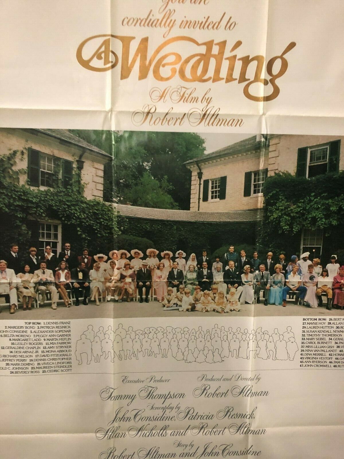 A Wedding 20th Century Fox 1978 One Sheet 27" X 41" Original Poster Comedy