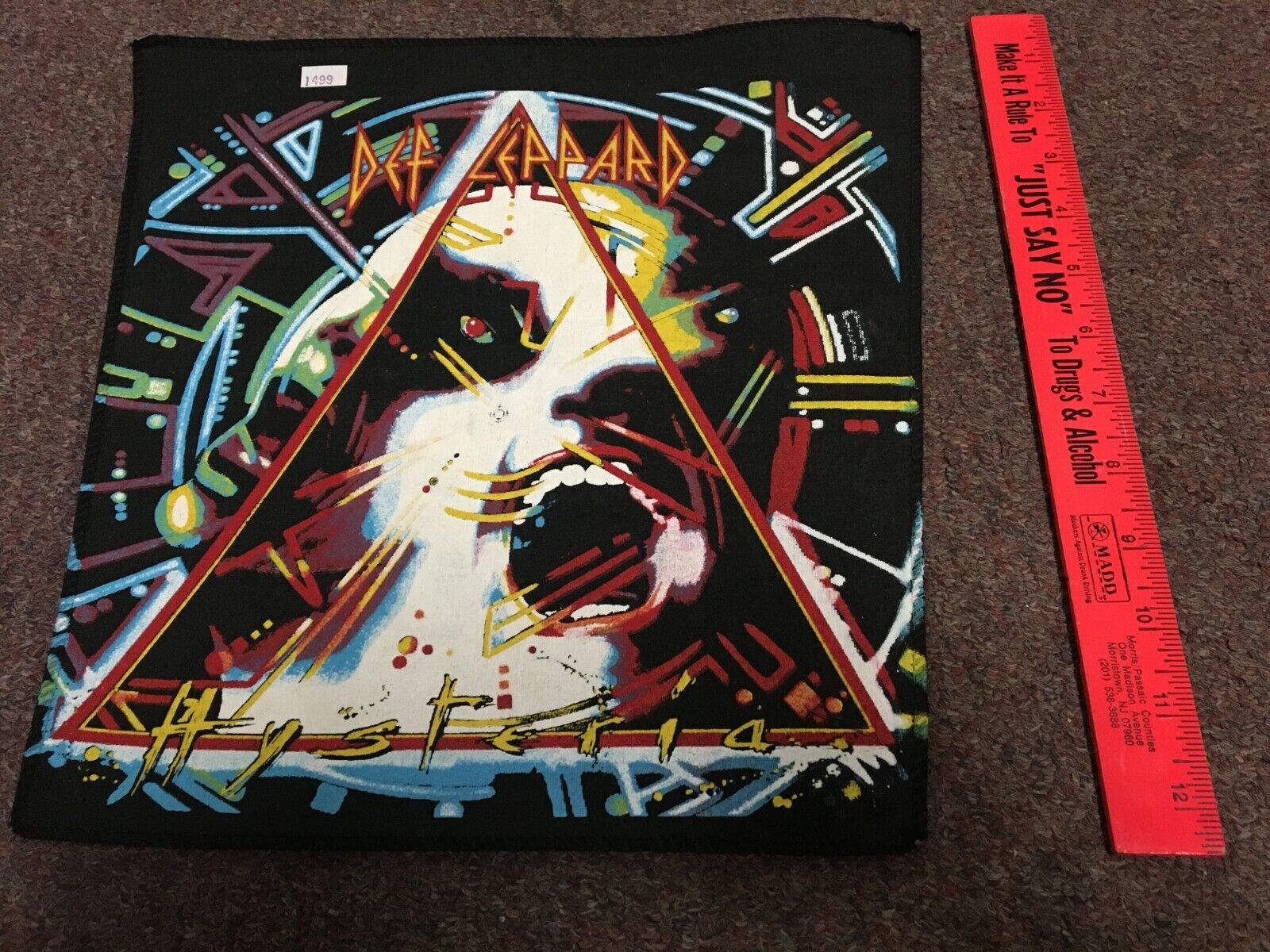 BACKPATCH VINTAGE-Def Leppard Hysteria DIY NOS Joe Elliot Rick Allen Steve Clark