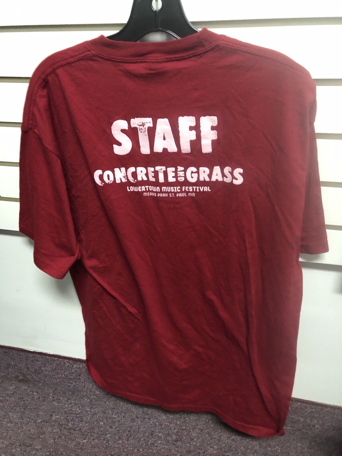 Vintage T Shirt - Staff Concrete And Grass Lowertown Music Festival Size XL