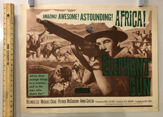 Elephant Gun (Lopert, 1959). Half Sheet (22" X 28"). Adventure Poster