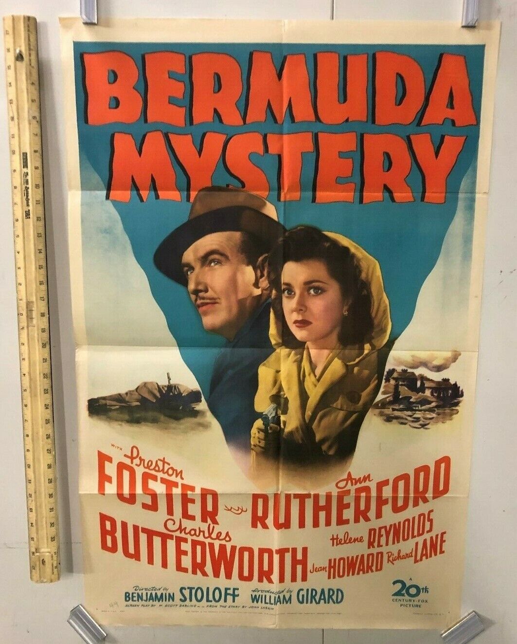 Bermuda Mystery 20th Century Fox 1944 One Sheet 27" X 41" Mystery Movie Poster