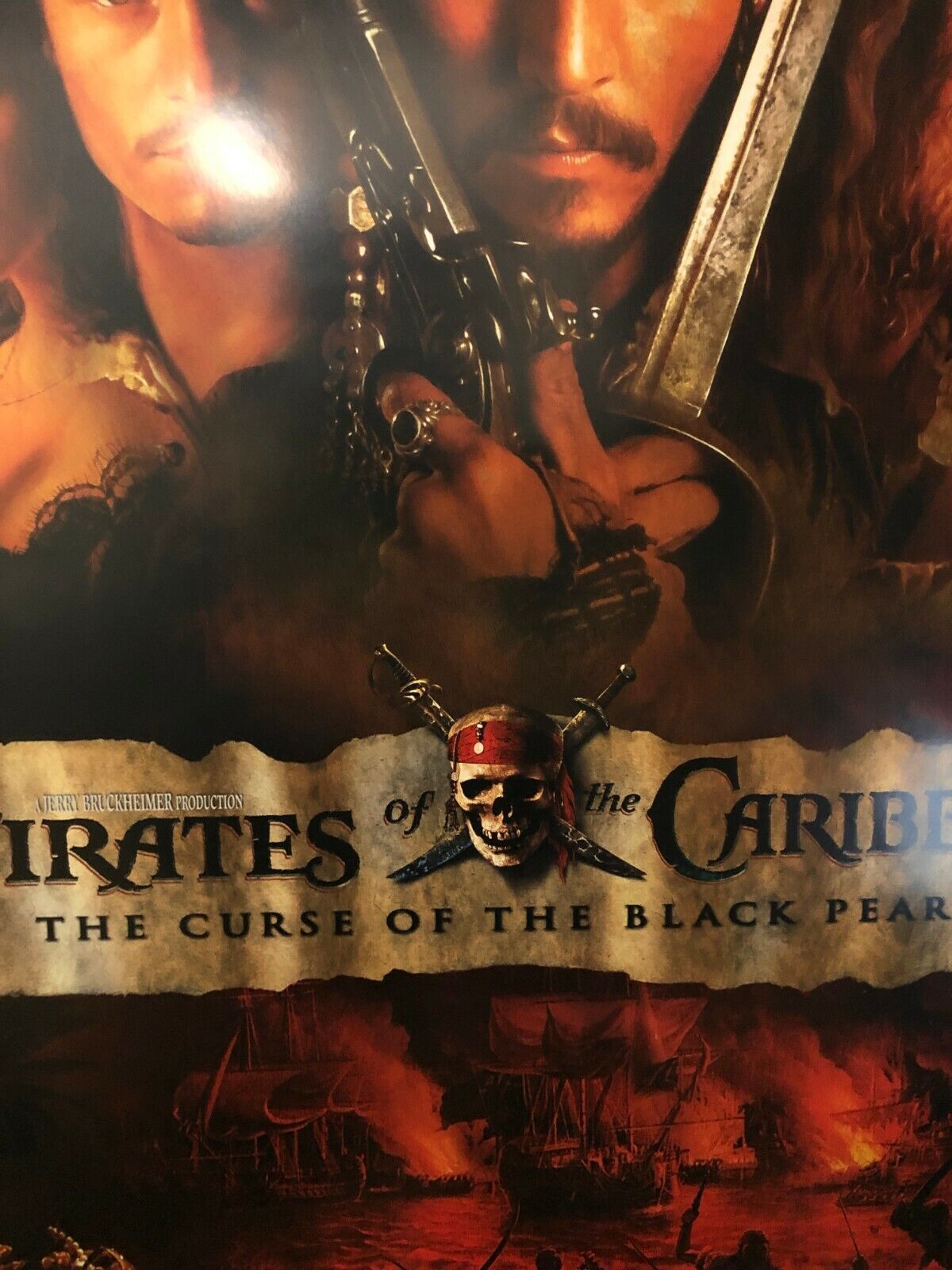 "Pirates Of The Caribbean" Cast Group Original Theater Promo Poster 2003