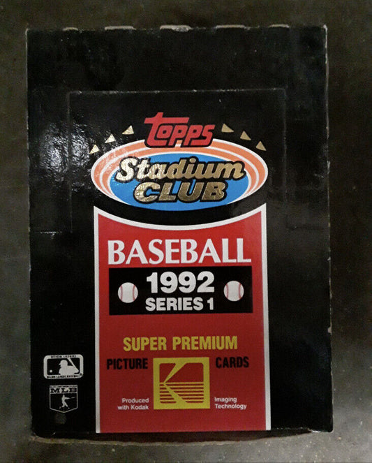 1992 Topps Stadium Club Baseball Series 1 Hobby Box Hall of Famers AND MORE RARE