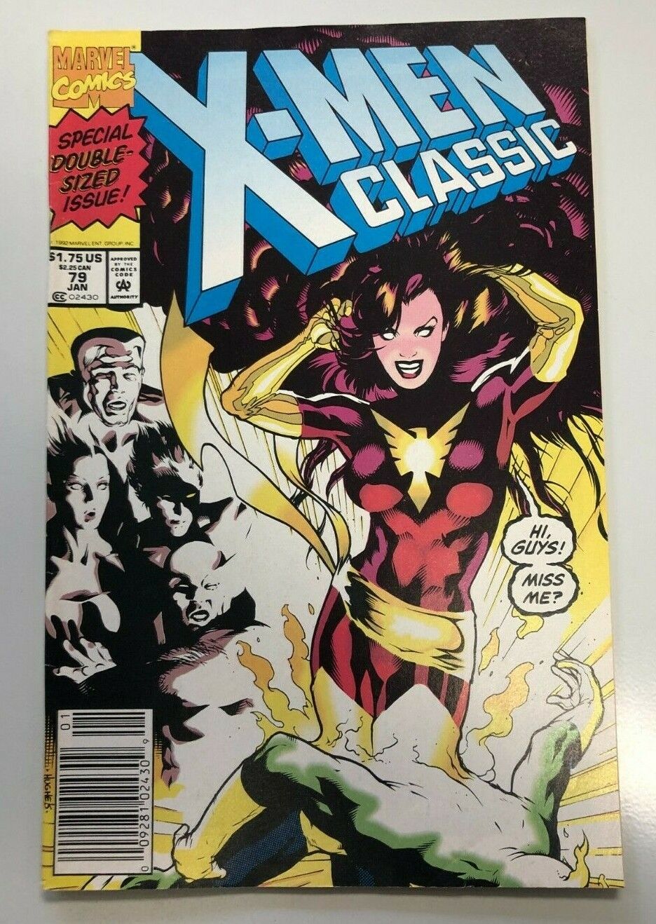 COMIC BOOK Marvel Comics X-Men Classic 1992 #79 Special Double Sized Issue Icons