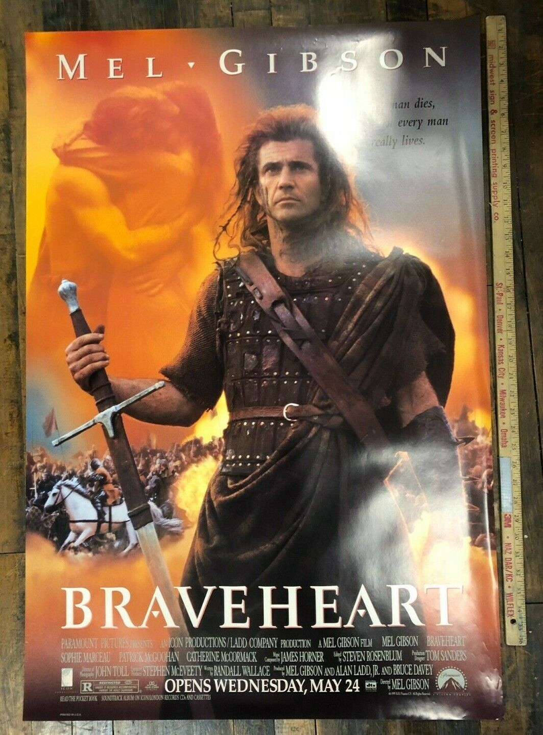 Braveheart (Paramount, 1995) Rolled, Very Fine+. One Sheet (27" X 40") SS Poster