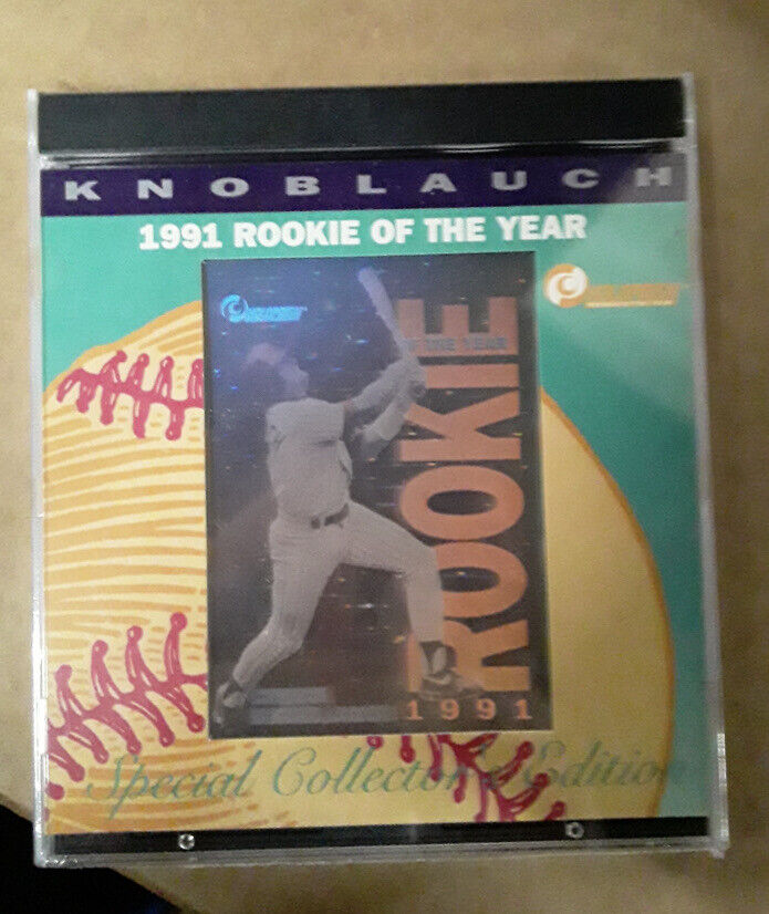 Chuck Knoblauch 1991 Rookie of the Year Holoprism Card Jewel Case New unopened