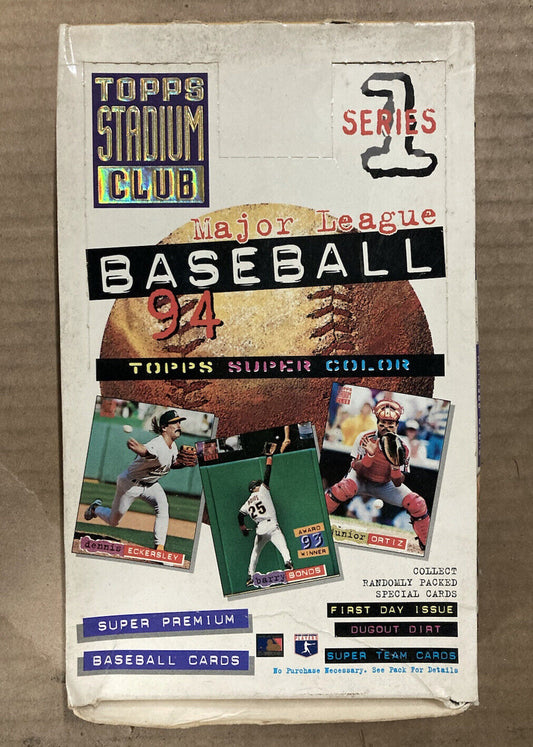 1994 Topps Stadium Club Baseball Series 1 Factory Sealed Hobby Box Value Inserts