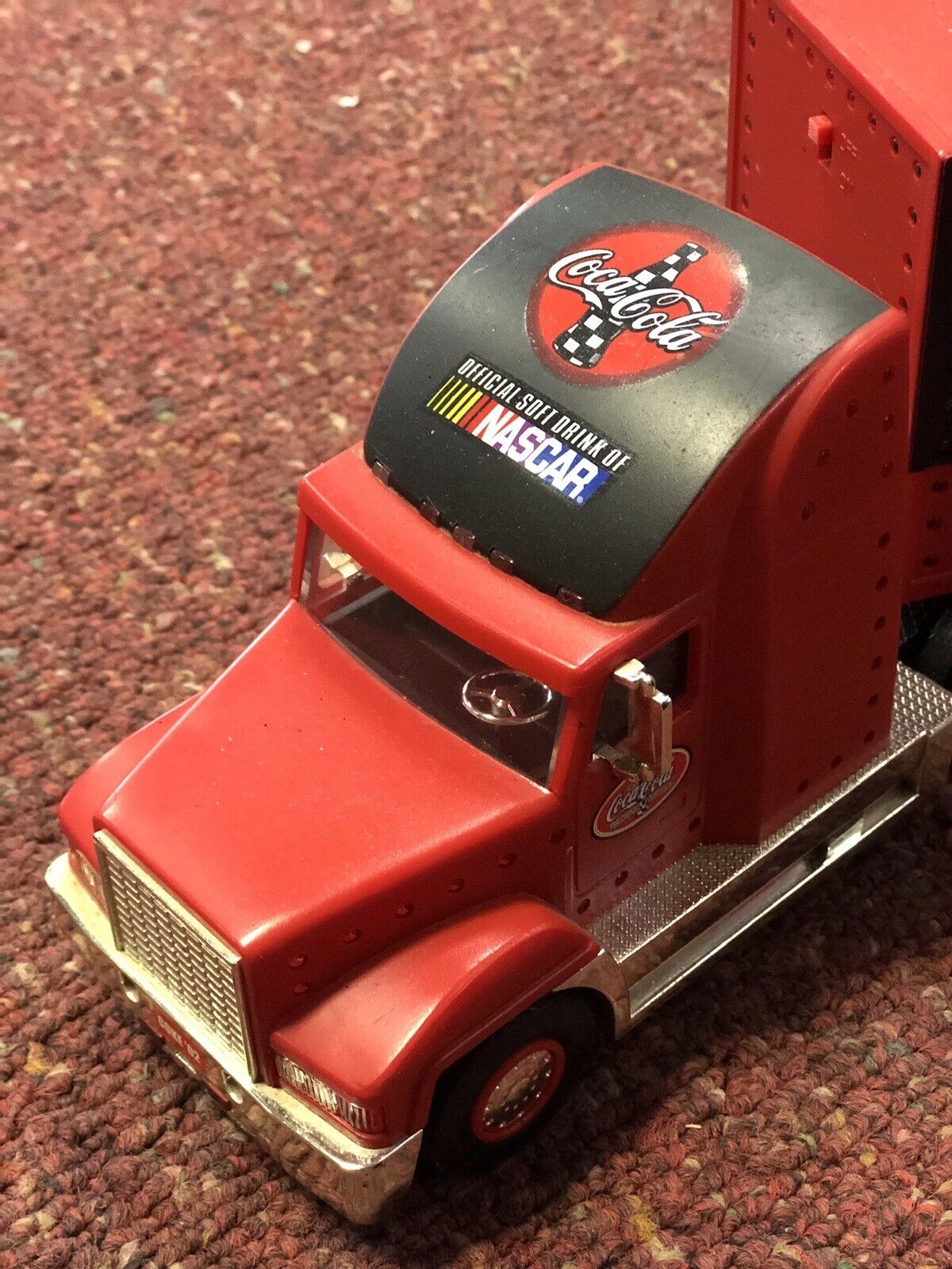 2002 COCA COLA COKE NASCAR CARRIER TRUCK WITH RACE CAR Rare