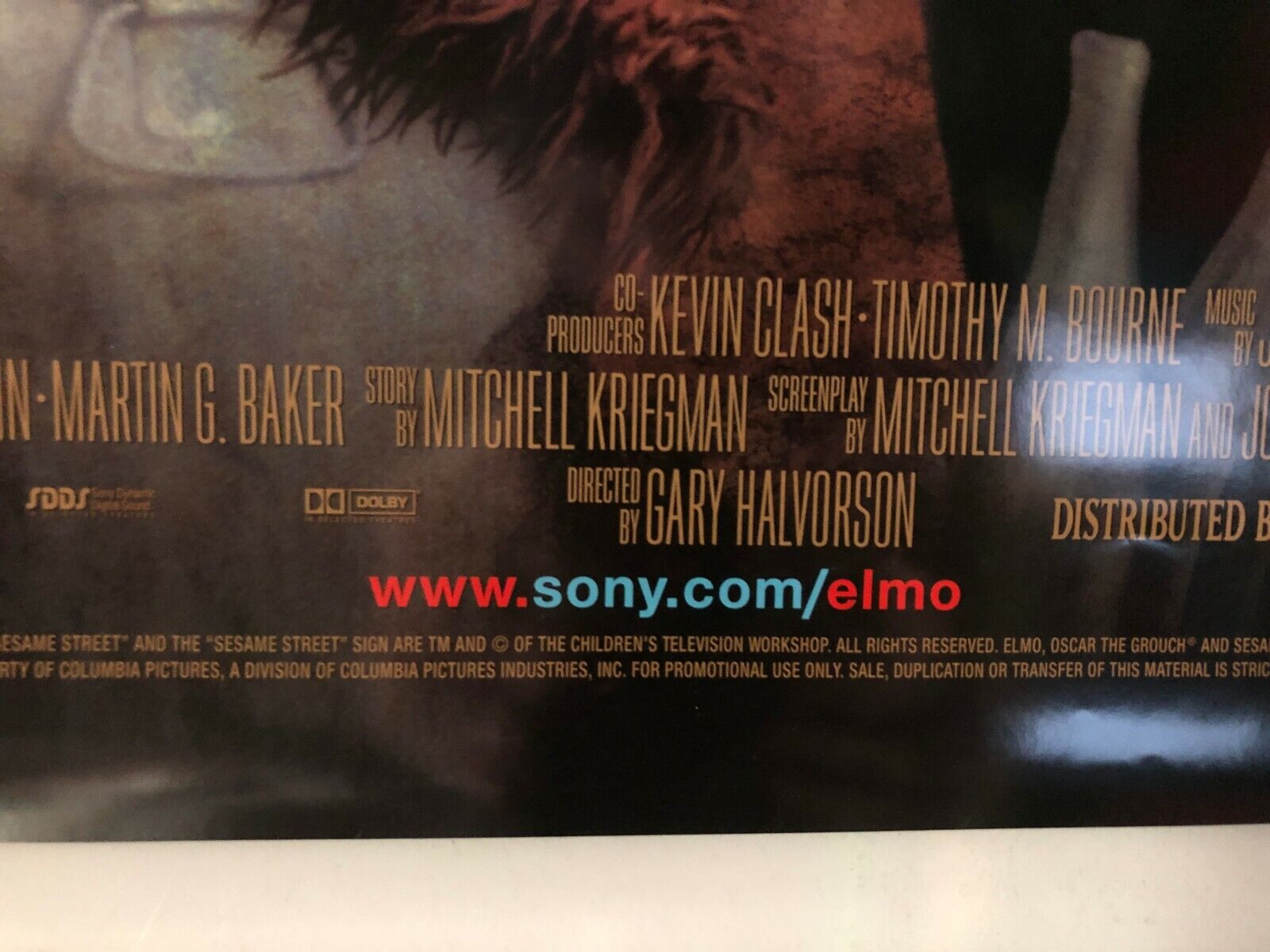 "The Adventures Of Elmo In Grouchland" Original Movie Theater Promo Poster 1999