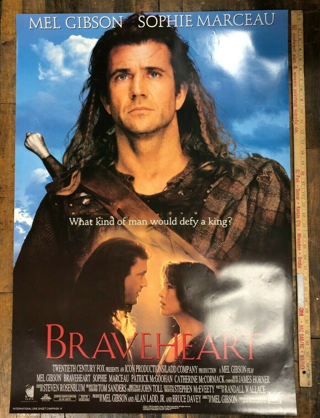 Braveheart (20th Century Fox, 1995). International One Sheet (27" X 41"), #2 SS