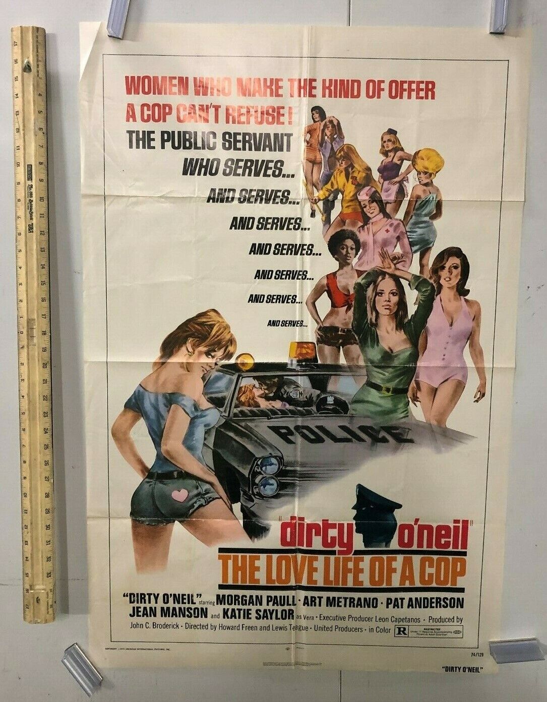 Dirty O'Neill; The Love Life of a Cop United Producers 1974 One Sheet 27x41