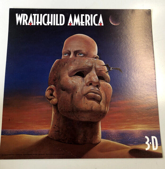 Wrathchild America 3-D Poster 2-Sided Flat Square 1991 Promo Rare