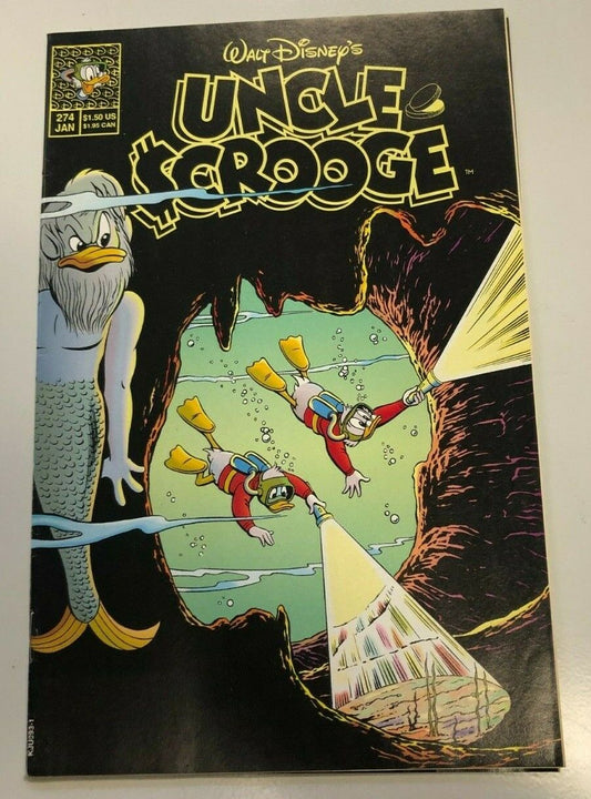 Walt Disney's Uncle Scrooge #274 Underwater Iconic McDuck Childrens Kids Cartoon
