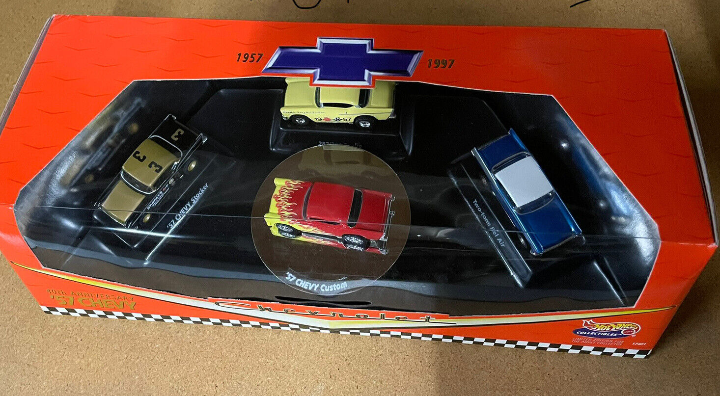 BRAND NEW - Hot Wheels 40th Anniversary '57 Chevy - 4 Car Set