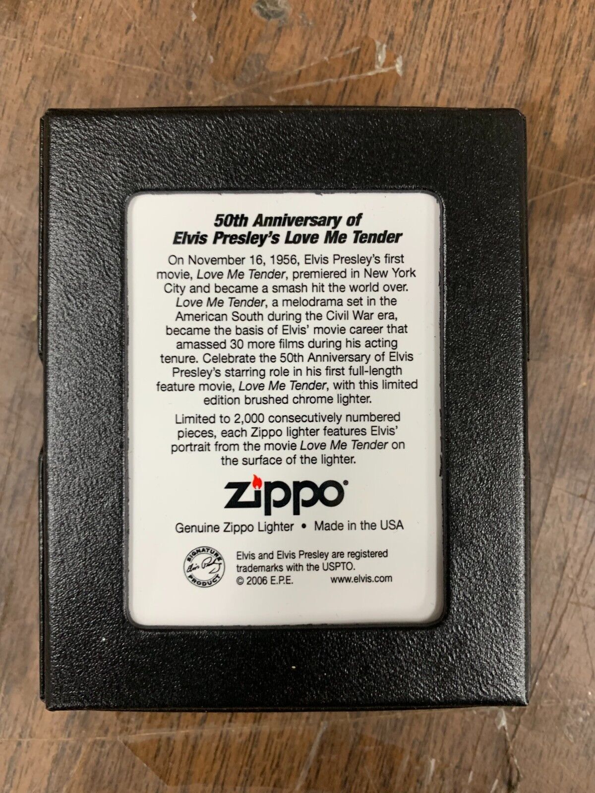 VINTAGE ZIPPO BOX SET 24089 "Elvis Heartbreak Hot" Heartbreak Hotel Presley