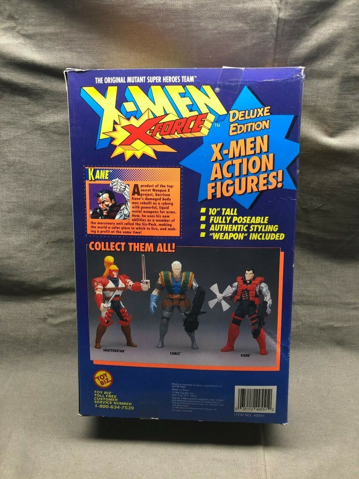 X-Men Kane 10" Deluxe Edition Action Figure Toy Biz New In Box Mutant Figure