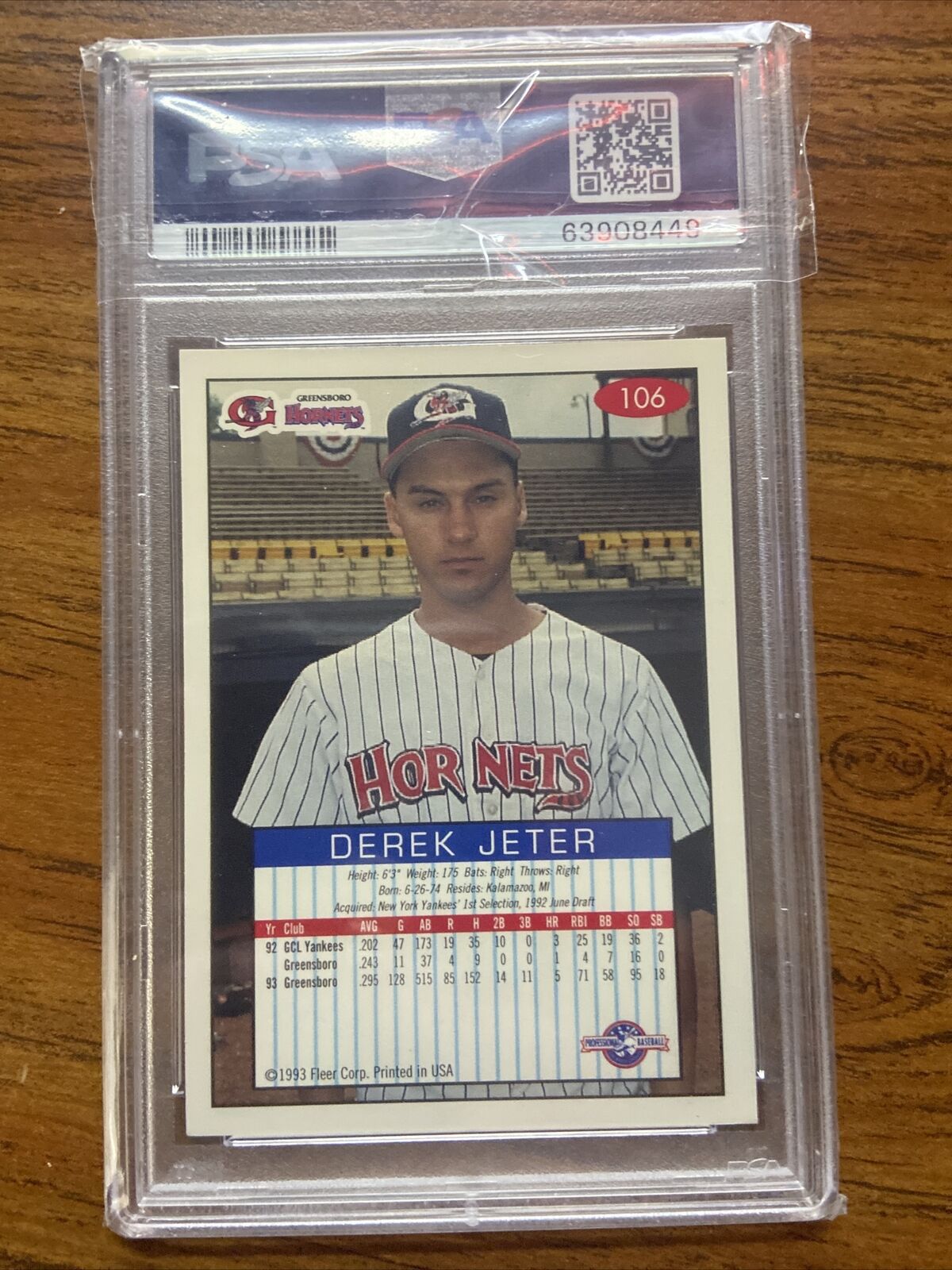 1993 Fleer Excel Derek Jeter PSA 7 Auto 10 Autograph RC Rookie New York Yankees 