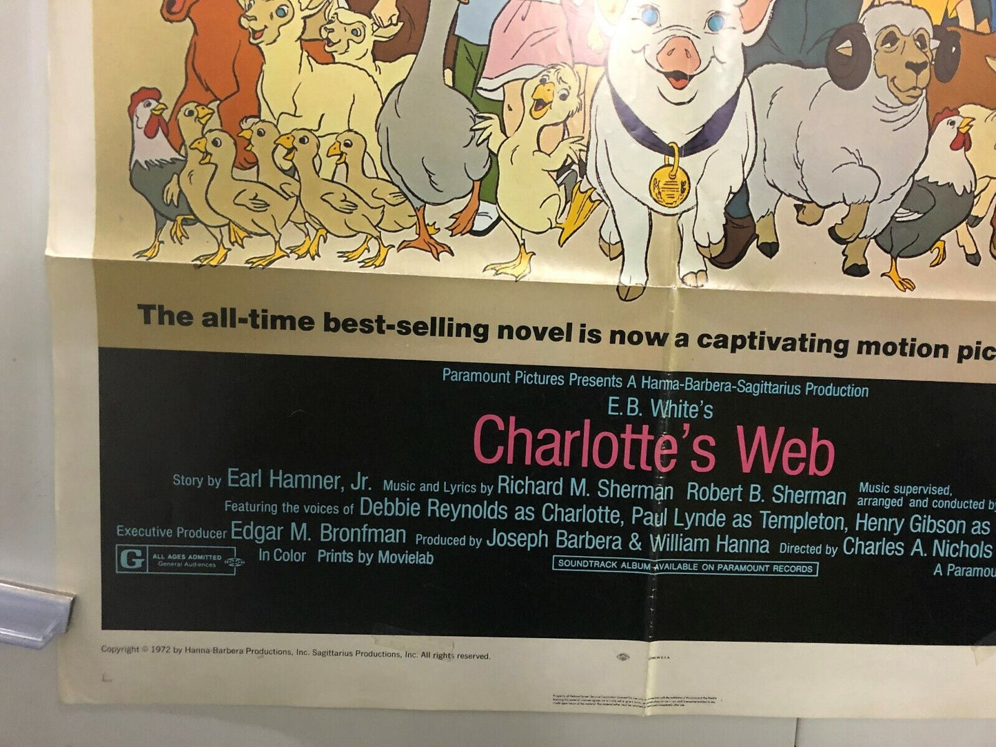 Charlotte's Web (Paramount, 1973). One Sheet (27" X 41"). Animation Poster