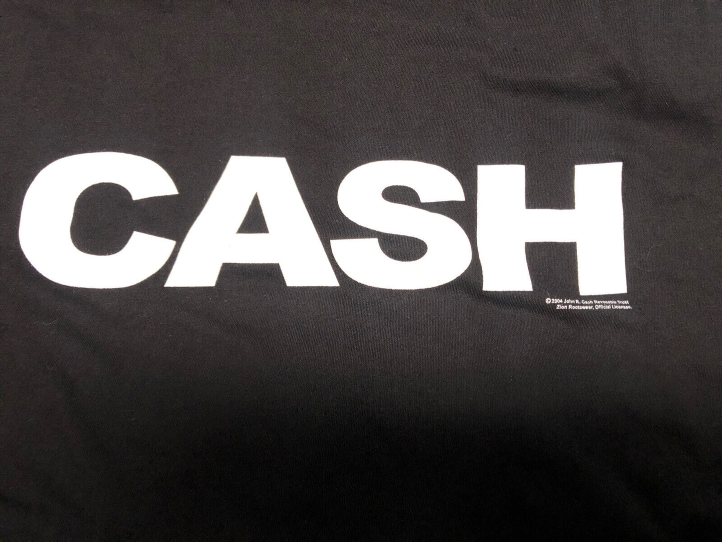 Vintage T Shirt - Johnny Cash CASH Zion Size XL Black White