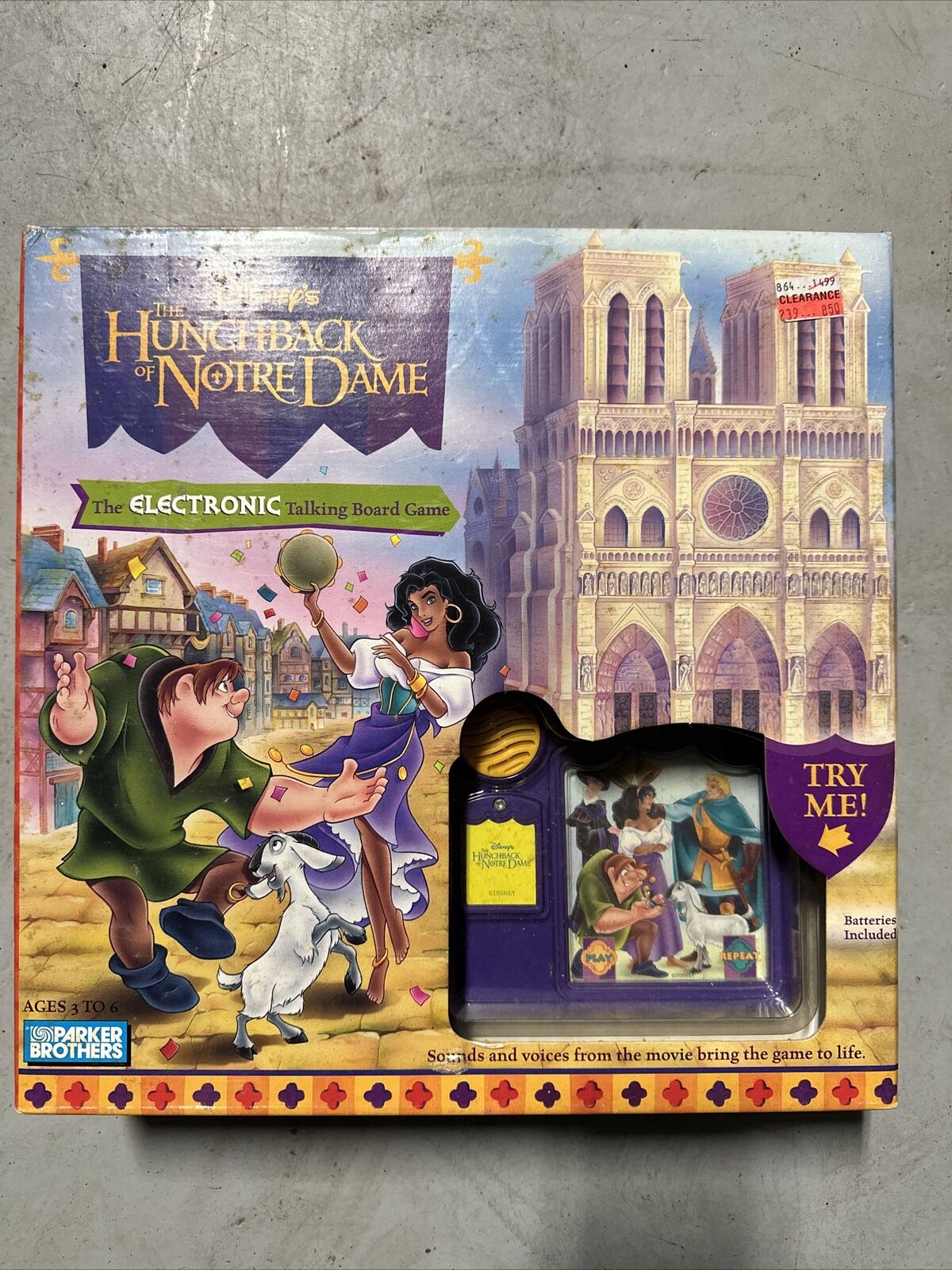 Disney's The Hunchback of Notre Dame Electronic Talking Board Game 1995