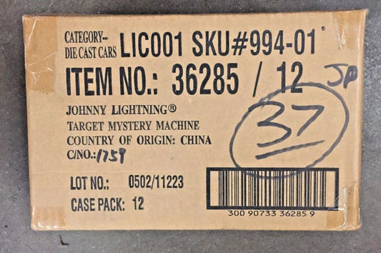 FACTORY CASE of 12 Johnny Lightning Target Exc SCOOBY-DOO THE MYSTERY MACHINE