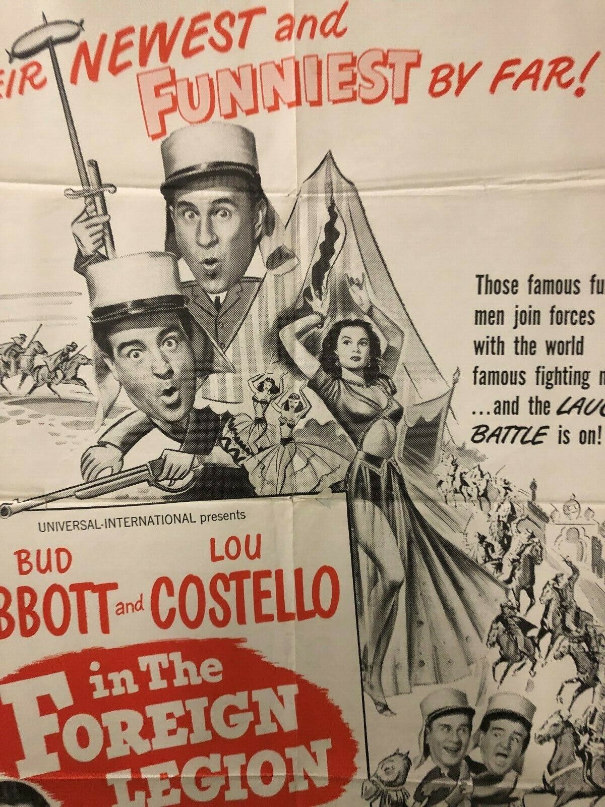 Abbott and Costello in the Foreign Legion Universal International 1950 27x41