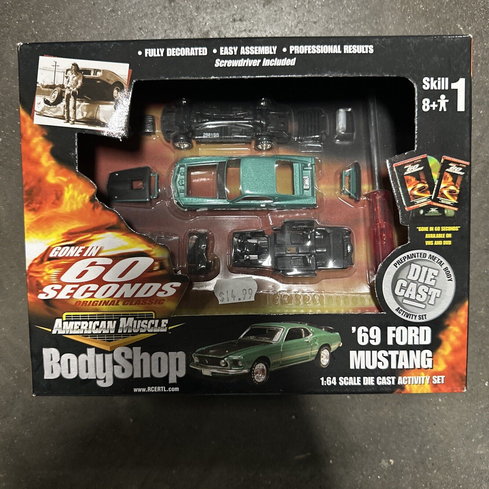 ERTL American Muscle Gone In 60 Seconds 1969 Ford Mustang Kit 1:64